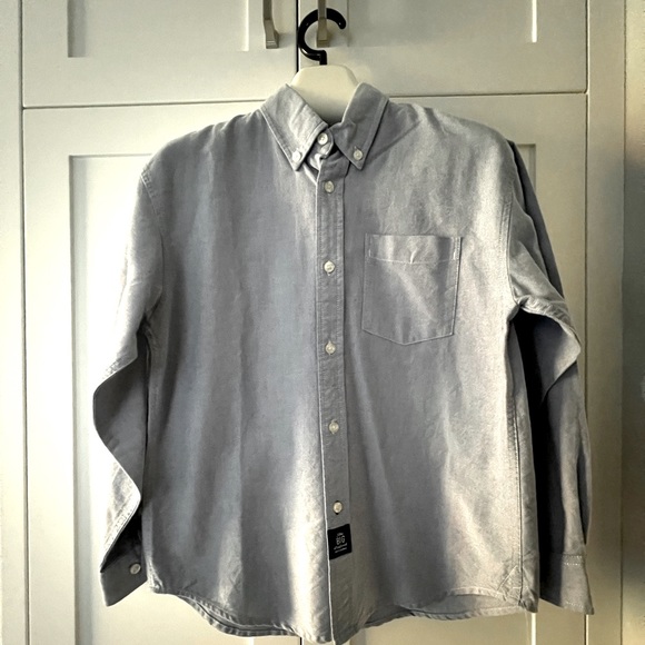 Gap Authentic boy’s Oxford shirt, blue twill - Picture 1 of 13